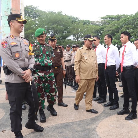 Apel Gelar Pasukan, Kapolres Inhu Tekankan Sinergritas Demi Pilkada Damai