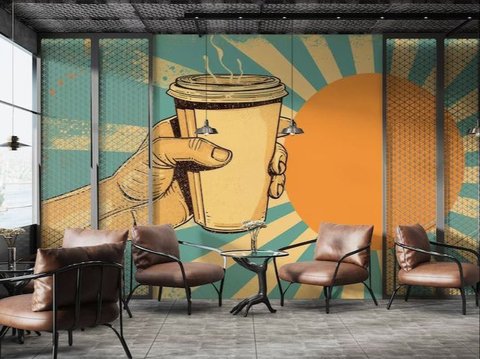 2. Cafe Sederhana dengan Mural