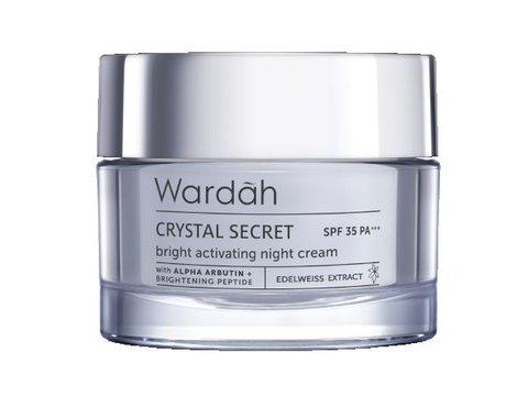 Wardah White Secret bertransformasi dan disempurnakan menjadi Wardah Crystal Secret dengan kandungan Ekstrak Edelweiss dan Alpha Arbutin. (Wardahbeauty.com).