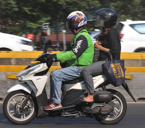 FOTO: Protes Pemotongan Tarif hingga 30 Persen, Ojek Online di Jakarta Mau Demo Besar-Besaran Hari Ini