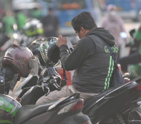 FOTO: Protes Pemotongan Tarif hingga 30 Persen, Ojek Online di Jakarta Mau Demo Besar-Besaran Hari Ini