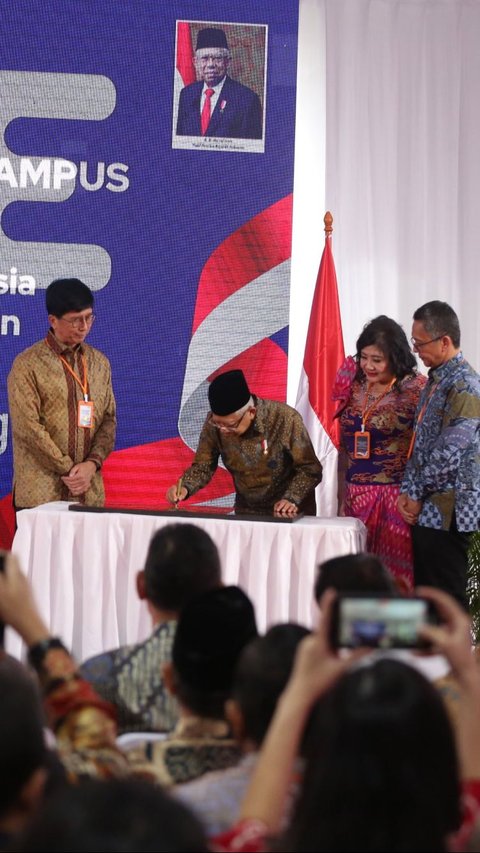 FOTO: Momen Wapres Ma'ruf Amin Resmikan Gedung Baru ATVI-IMDE