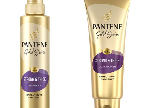 2. Pantene Gold Series Strong & Thick Shampoo: Memperkuat Rambut