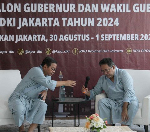 FOTO: Momen Pramono-Rano Karno Jalani Tes Kesehatan untuk Pilkada Jakarta, Diwarnai Raut Deg-degan Takut Disuntik