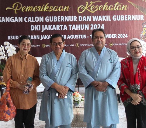 FOTO: Momen Pramono-Rano Karno Jalani Tes Kesehatan untuk Pilkada Jakarta, Diwarnai Raut Deg-degan Takut Disuntik