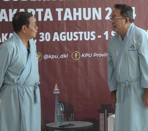 FOTO: Momen Pramono-Rano Karno Jalani Tes Kesehatan untuk Pilkada Jakarta, Diwarnai Raut Deg-degan Takut Disuntik