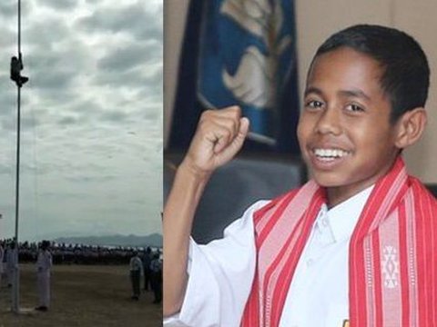 Sad, NTT Boy Who Went Viral for Saving the Red and White Flag Fails to Join the TNI