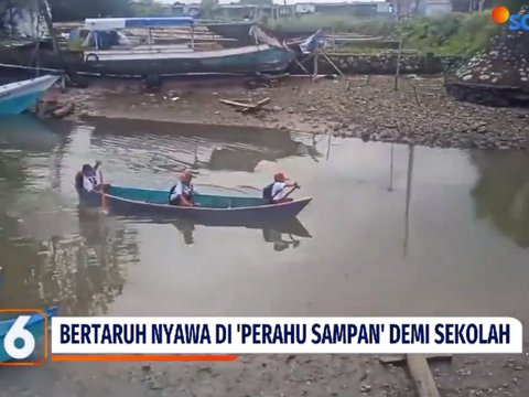 Potret Miris Bocah SD di Sinjai Dayung Perahu Menuju Sekolah, Bertaruh Nyawa Lewati Sungai Sedalam 10 Meter