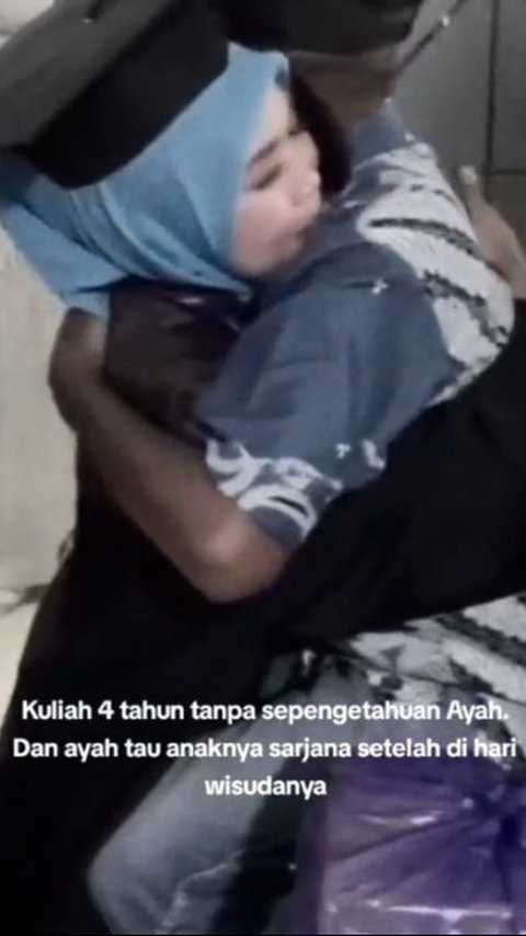 Tak Ingin Bebani Sang Ayah, Wanita Ini Kuliah Diam-diam dengan Biaya Sendiri, Momen Wisudanya Penuh Haru