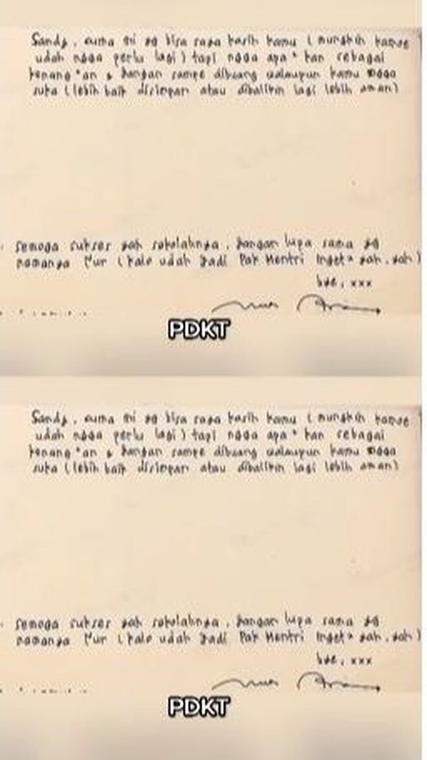 Ikuti Tren 'Aku Bisa Yura', Sandiaga Uno Bocorkan Surat dari Nur Asia di Masa PDKT, Isi jadi Perbincangan