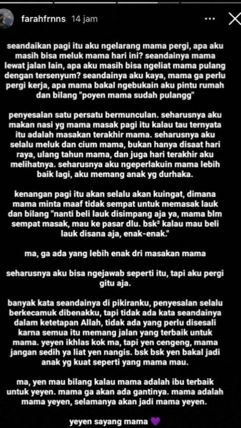 Curhat Pilu Anak Korban Tewas Ditabrak Mahasiswa di Pekanbaru 'Ma Cepat Banget Perginya, Yeyen Nakal Ya?'