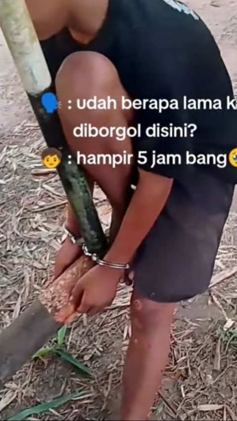 Handcuffed for Allegedly Being Caught Taking Palm Fruit, Teenager in Pekanbaru Left Alone for 5 Hours