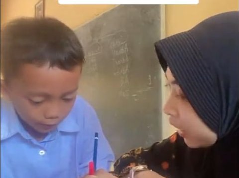 Touching Moment of Elementary School Student Confessing to Their Teacher About Not Being Able to Read, Learning Alone Because Their Mother Has Passed Away