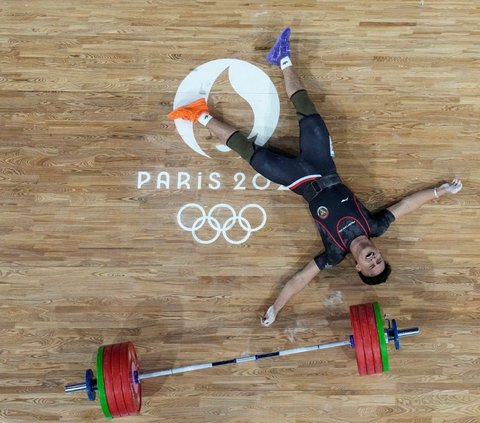 FOTO: Perjuangan Rizki Juniansyah Raih Medali Emas Olimpiade Paris 2024, Diiringi Rekor-Rekor Fenomenal