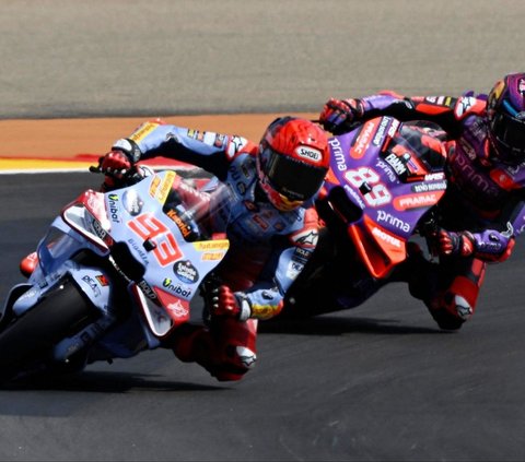 FOTO: Momen Marc Marquez Juara Sprint Race Pertama Kalinya di MotoGP Aragon 2024