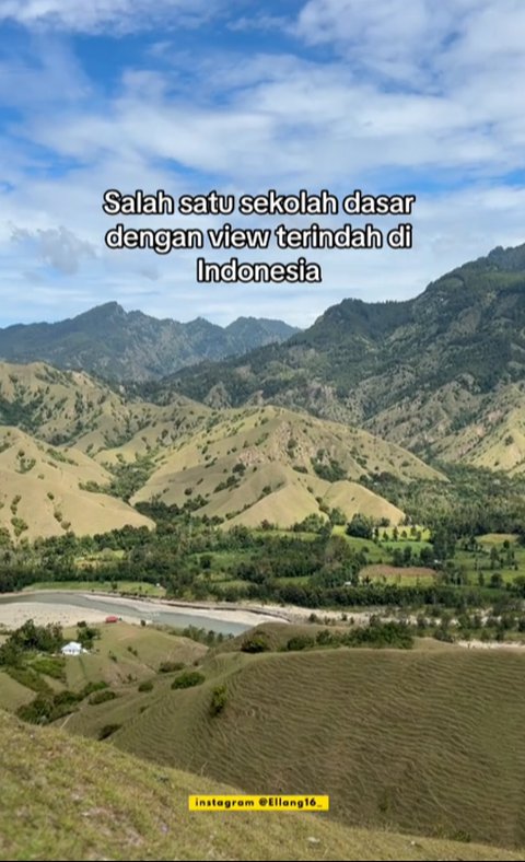 Pria Ini Perlihatkan Sekolah Dasar di Toraja dengan View Indah Disekitarnya, Bikin Warganet Takjub