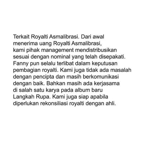 Angkat Bicara Soal Royalti Lagu Asmalibrasi, Ini Sosok Fanny Soegi