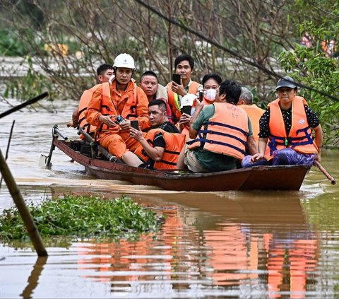 FOTO: Tragis! Korban Meninggal Dunia Akibat Amukan Topan Super Yagi di Vietnam Bertambah 63 Orang, 40 Masih Hilang