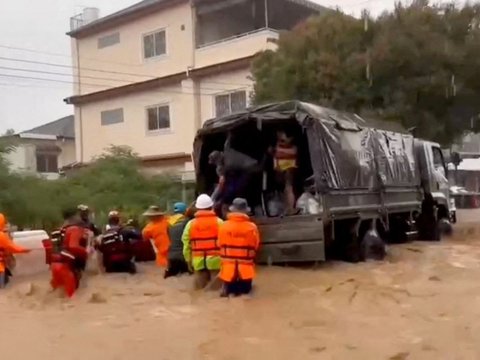 FOTO: Topan Yagi Amuk Thailand hingga Sebabkan Banjir Dahsyat, Longsor dan Korban Jiwa