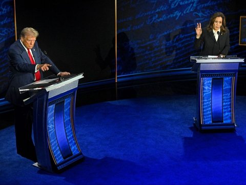 FOTO: Momen Debat Perdana Donald Trump Vs Kamala Harris Berlangsung Panas! Sempat Diwarnai Tuduhan Kontroversial