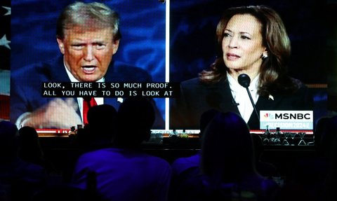 FOTO: Momen Debat Perdana Donald Trump Vs Kamala Harris Berlangsung Panas! Sempat Diwarnai Tuduhan Kontroversial