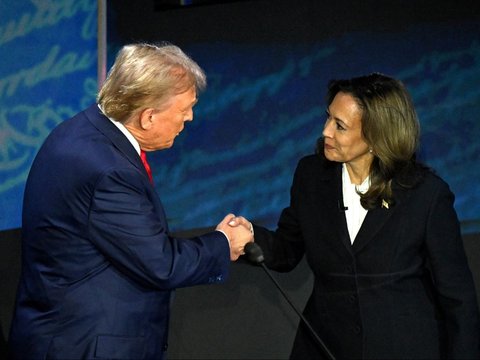 FOTO: Momen Debat Perdana Donald Trump Vs Kamala Harris Berlangsung Panas! Sempat Diwarnai Tuduhan Kontroversial