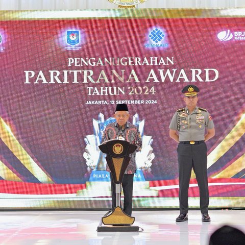 Angka Universal Coverage Jamsostek Diharapkan Terus Meningkat, Wapres Berikan Paritrana Award