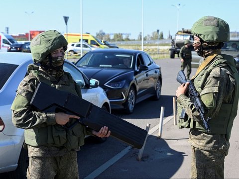 FOTO: Pameran Kendaraan Tempur Ukraina yang Disita Rusia di Rostov-on-Don, Ada Gambar Bendera Inggris hingga AS