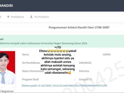 Pria Ini Bagikan Perjuangannya untuk Lolos PTN, Akhirnya Diterima usai 6 Kali Gagal