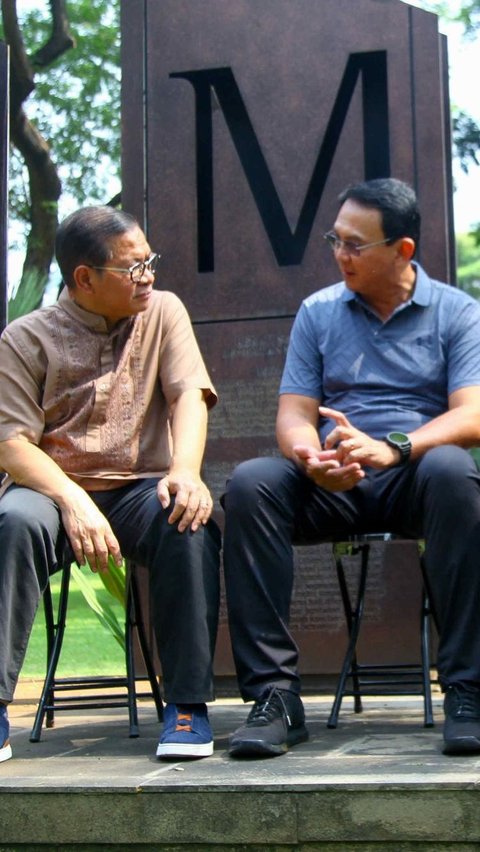 FOTO: Bertemu Pramono Anung-Rano Karno di Taman Semanggi, Ahok Kasih Saran ini Jika Terpilih Gubernur Jakarta