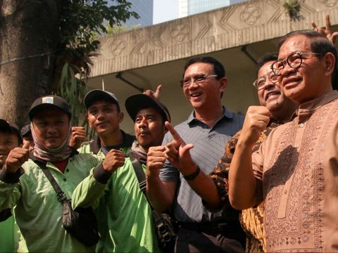 FOTO: Bertemu Pramono Anung-Rano Karno di Taman Semanggi, Ahok Kasih Saran ini Jika Terpilih Gubernur Jakarta