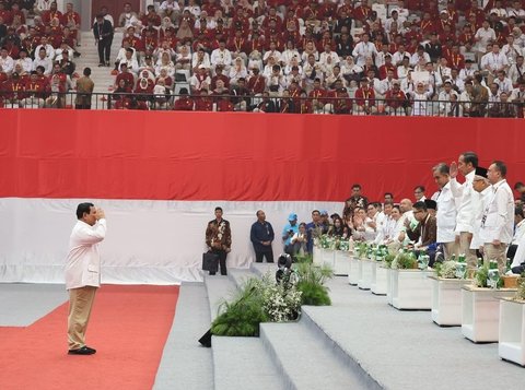 Prabowo Puji Jokowi di Rapimnas Partai Gerindra 2024