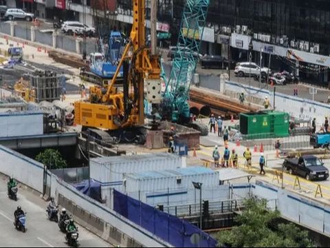 FOTO: Penampakan Terkini Progres Pembangunan MRT Jakarta Fase 2A Bundaran HI-Kota