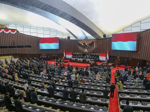 FOTO: Penampakan Kursi-Kursi Kosong Hiasi Sidang Paripurna MPR Akhir Masa Jabatan Periode 2019–2024