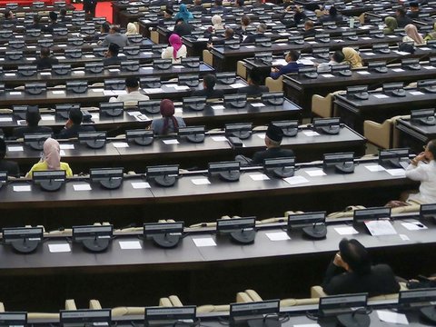 FOTO: Penampakan Kursi-Kursi Kosong Hiasi Sidang Paripurna MPR Akhir Masa Jabatan Periode 2019–2024