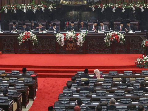 FOTO: Penampakan Kursi-Kursi Kosong Hiasi Sidang Paripurna MPR Akhir Masa Jabatan Periode 2019–2024