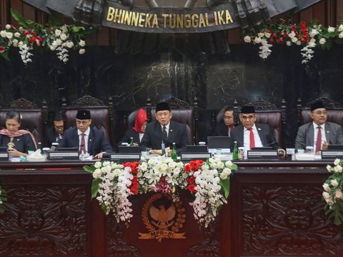 FOTO: Penampakan Kursi-Kursi Kosong Hiasi Sidang Paripurna MPR Akhir Masa Jabatan Periode 2019–2024