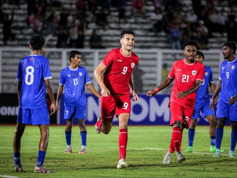 FOTO: Menyala! Timnas Indonesia Libas Maladewa 4-0 di Kualifikasi Piala Asia U-20 2025