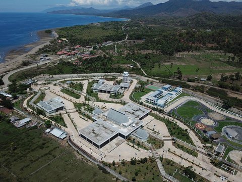 Penampakan PLBN Motaain dari atas.