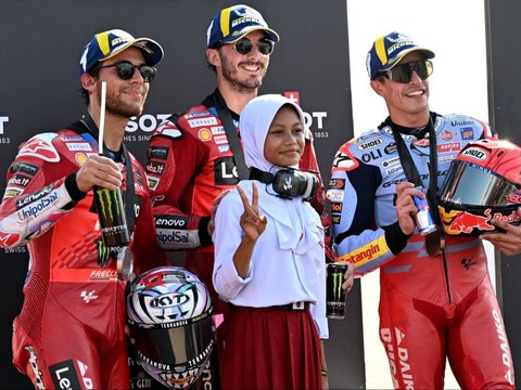 FOTO: Aksi Francesco Bagnaia Rajai Sprint Race MotoGP di Sirkuit Mandalika, Marc Marquez Finis Ketiga