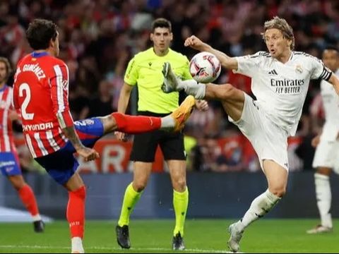 FOTO: Duel Keras Derby Madrid Berakhir Imbang, Atletico Diselamatkan oleh Gol Telat Angel Correa