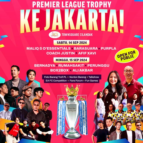 Premier League Kembali Bergulir, Lihat Langsung Trofi Premier Leage Secara Langsung di Vidio Premier League Fan Festival 2024