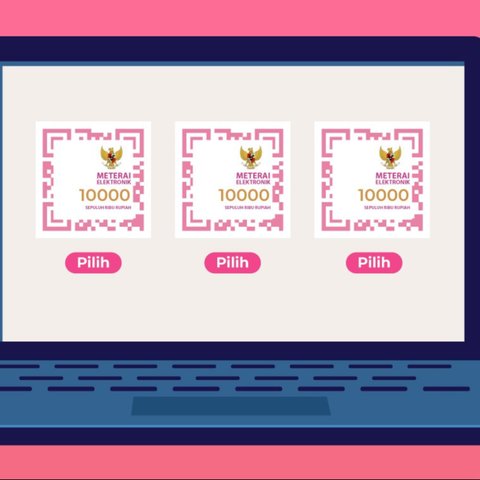 Proses pembelian e-materai 10000. (Liputan6.com/Web/IndonesiaBaik)