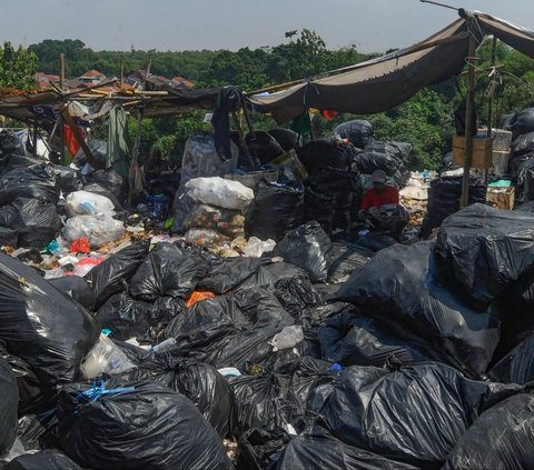 FOTO: Penampakan Gunungan Sampah di TPA Liar Depok yang Diprotes Warga