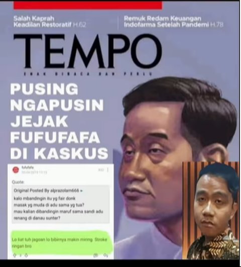 CEK FAKTA: Hoaks Cover Majalah Tempo Bergambar Gibran tentang Jejak Fufufafa di Kaskus