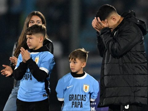 FOTO: Tangis Luis Suarez Pecah, Air Mata 'Banjiri' Laga Terakhir dengan Uruguay di Kualifikasi Piala Dunia 2026