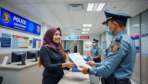 cara buat skck di polsek Ilustrasi dibuat Stable Diffusion