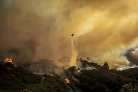 Kepala Pemadam Kebakaran Los Angeles Kristin Crowley menyebut hampir 26.000 orang dari lebih 10.000 rumah tangga dan 13.000 bangunan terancam kebakaran. (Apu Gomes/Getty Images North America/