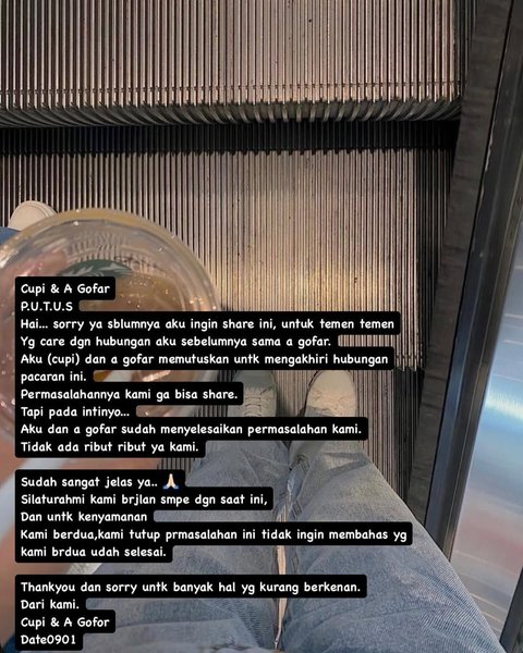 Cupi Cupita dan Ghofar Hilman Putus, Foto Mesranya Tak Dihapus dari Instagram