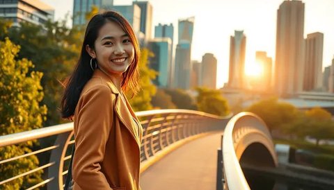 caption bahagia Ilustrasi dibuat AI